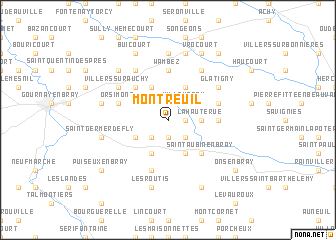 map of Montreuil