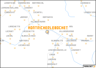 map of Montricher-le-Bochet