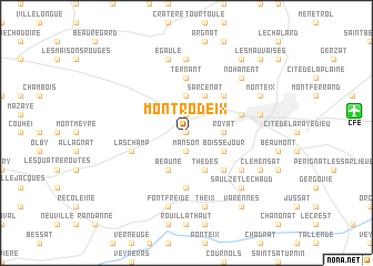 map of Mont Rodeix