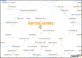 map of Montrol-Sénard