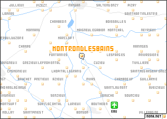 map of Montrond-les-Bains