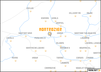 map of Montrozier
