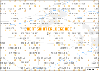 map of Mont-Sainte-Aldegonde