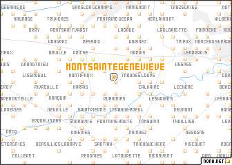 map of Mont-Sainte-Geneviève