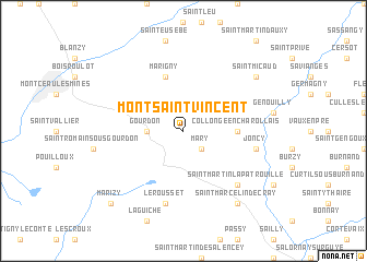 map of Mont-Saint-Vincent