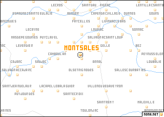 map of Montsalès