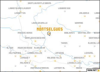 map of Montselgues