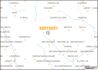 map of Montseny