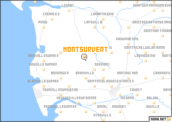 map of Montsurvent