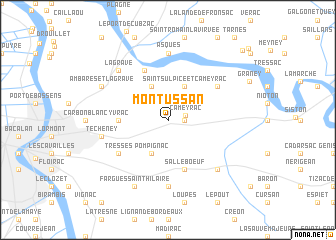 map of Montussan