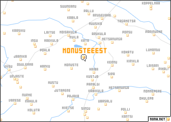 map of Mõnuste-Eest