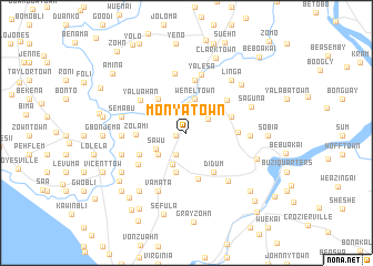 map of Monya Town