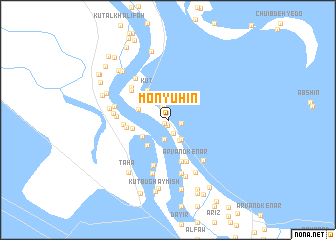 map of Monyūḩīn