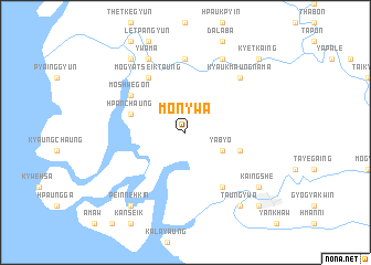 map of Môn-ywa