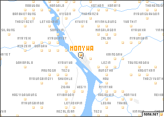 map of Monywa