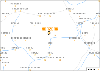 map of Monzona