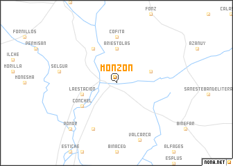 map of Monzón
