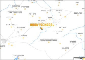 map of Moodys Chapel