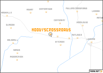 map of Moodys Crossroads