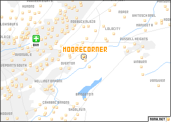 map of Moore Corner