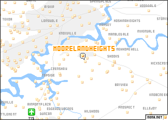 map of Mooreland Heights