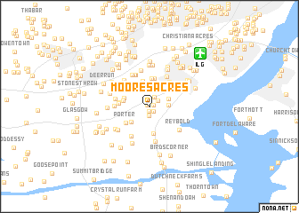 map of Moores Acres