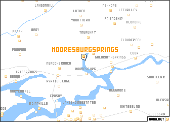 map of Mooresburg Springs