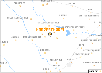 map of Moores Chapel