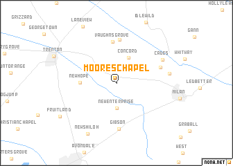 map of Moores Chapel