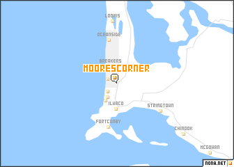 map of Moores Corner