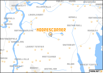 map of Moores Corner