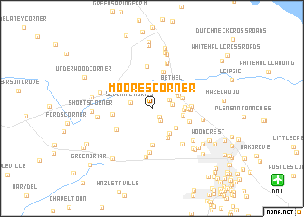 map of Moores Corner