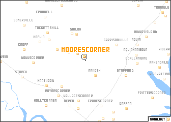 map of Moores Corner