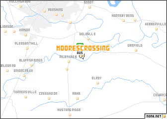 map of Moores Crossing