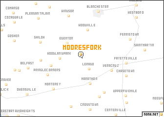 map of Moores Fork