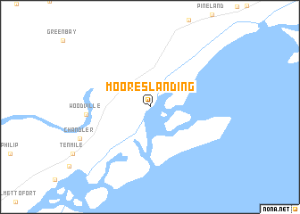 map of Moores Landing