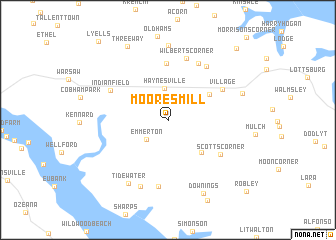 map of Moores Mill