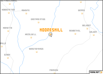 map of Moores Mill