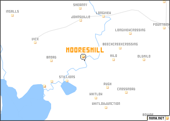 map of Moores Mill