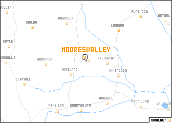 map of Moores Valley