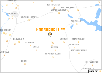 map of Moosup Valley