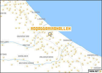 map of Moqaddamī Maḩalleh