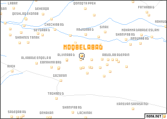 map of Moqbelābād