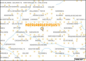 map of Morādābād-e Pīrdūstī