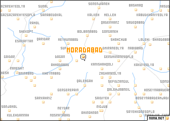 map of Morādābād