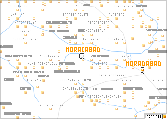 map of Morādābād