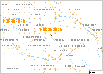 map of Morādābād