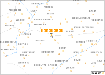 map of Morādābād