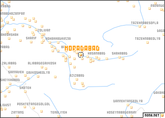 map of Morādābād