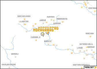map of Morādābād
